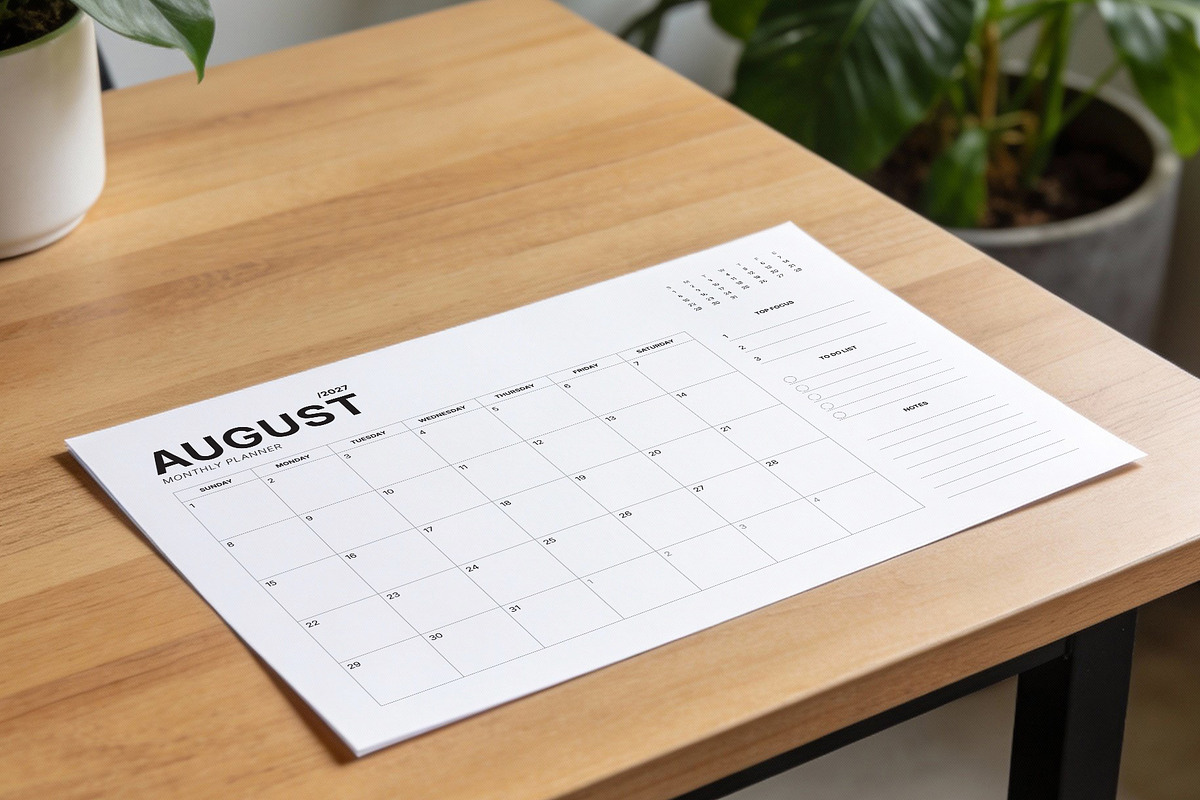 2027 Monthly Planner (MP049-27-L2), a Stationery Template by mikhailmorosin (Photo 5 of 7)