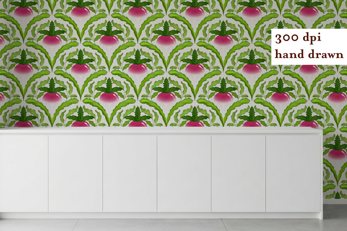 Radish Seamless Pattern Collection, a Pattern Graphic by Little Creative Scribbles (Photo 8 of 10)