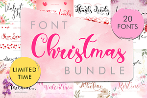 Christmas Font Bundle, a Handwritten Font by Yoga Letter