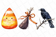Watercolor Halloween Clipart, an Illustration by DreamPrint404 (Thumbnail 3 of 6)