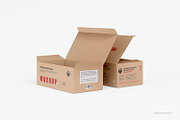 Kraft Cardboard Paper Box Mockup, a Packaging Mockup by Ram Studio LLC (Thumbnail 13 of 18)