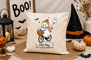 Cute Halloween Ghost on Bicycle PNG, a Seasonal Illustration by Designworld (Thumbnail 3 of 4)