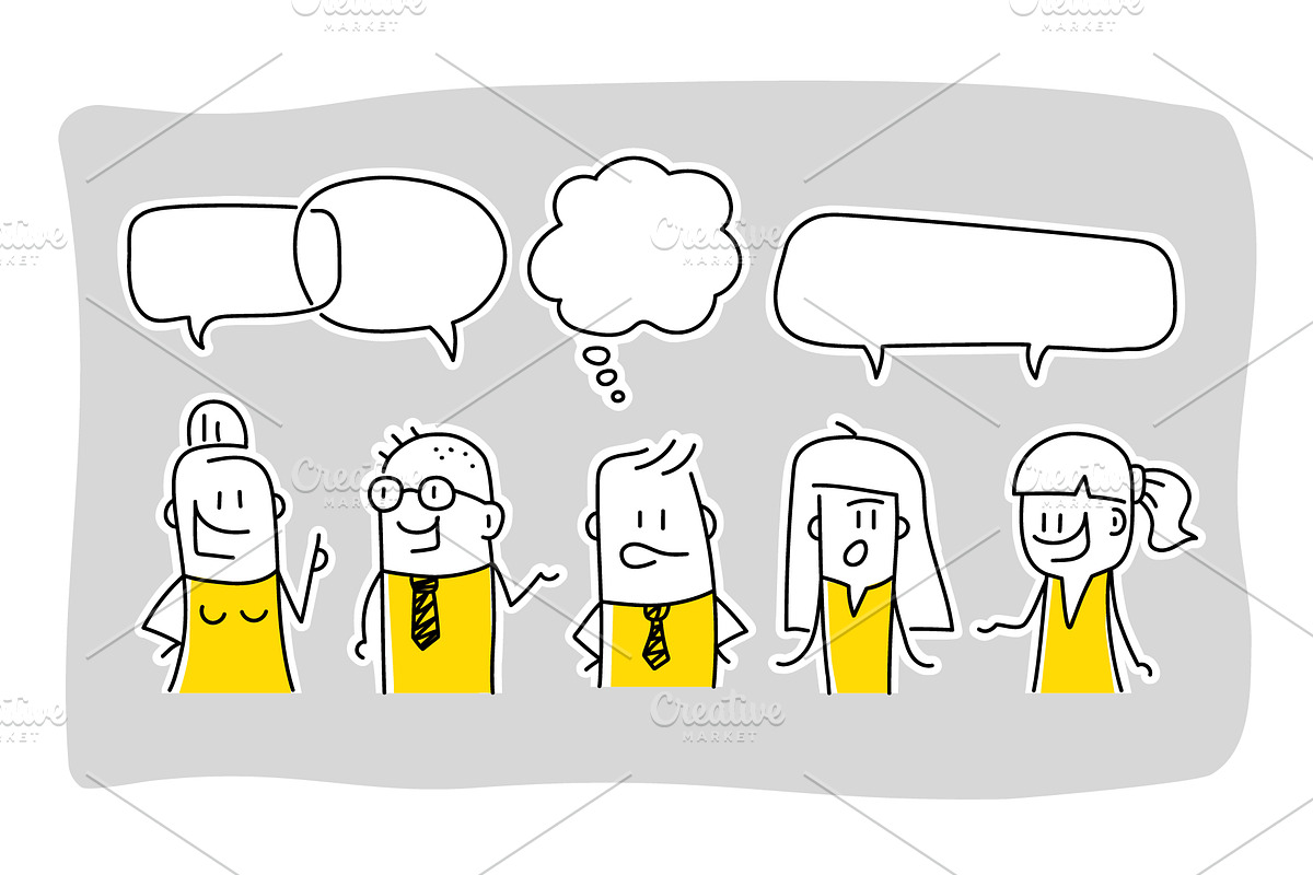 Stick Figures - Talking, an Education Illustration by Anna Semenchenko (Photo 3 of 4)