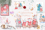 Christmas Story Watercolor cute Rats, an Animal Illustration by Ann Art Houze (Thumbnail 2 of 13)