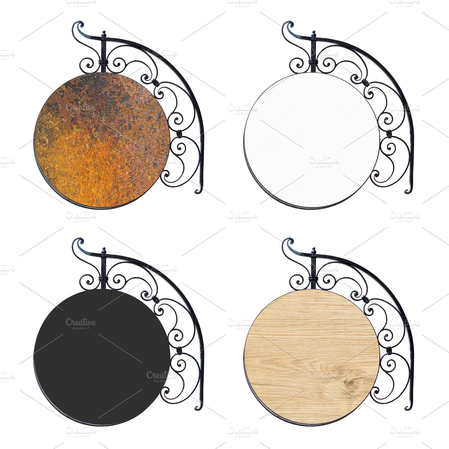 Set of blank company hanging signs, a Business Photo by BOOCYS