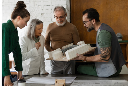 Young architects designing house for, a Business Photo by HalfPoint