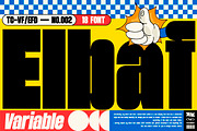 Elbaf Variable Font, a Sans Serif Font by Tegh co. (Thumbnail 1 of 10)