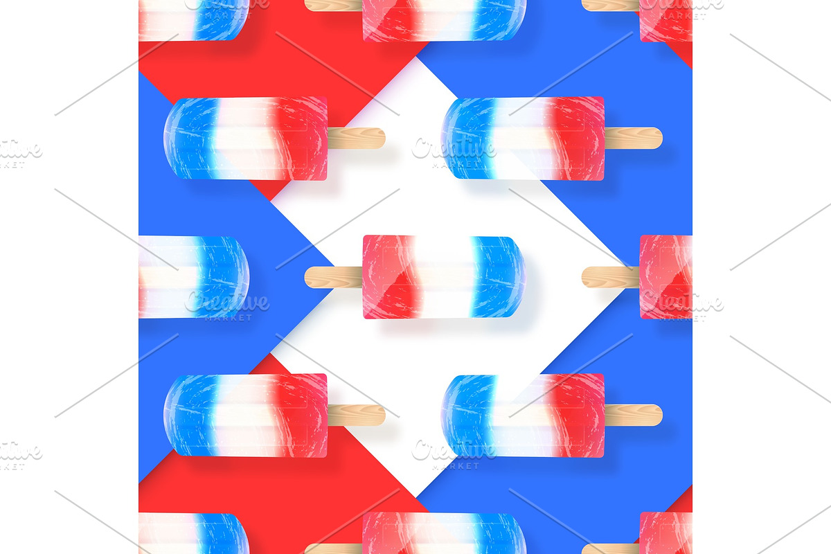 Ice cream seamless pattern, a Pattern Graphic by Flying tambourine