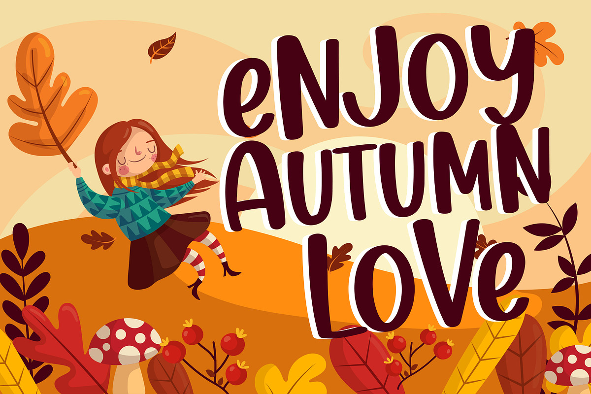 Thanks Autumn - Handwritten Font preview 3