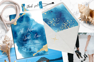 Ocean Wedding Invitations Suit