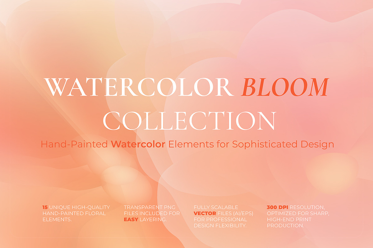 Blurry Florals Abstract Graphics, an Object Illustration by VectorBird (Photo 1 of 7)