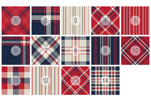 51 Shirt Plaid Patterns EPS JPG