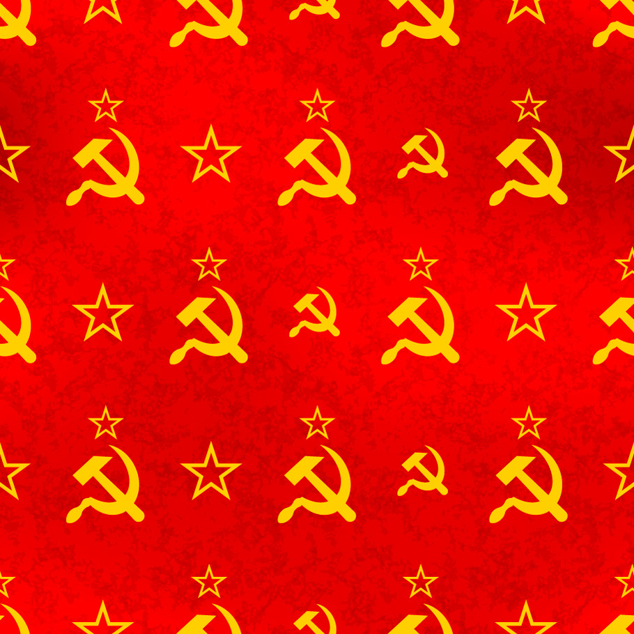 Communist USSR flag pattern, a Pattern Graphic by BestPics