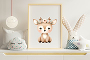 Watercolor Woodland Animals Clipart, an Animal Illustration by Nicolle's Colorful Art (Thumbnail 7 of 7)