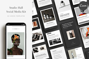 Studio Hall Social Media Kit, a Social Media Template by Ruben Stom