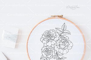 Rose Flower Line Art