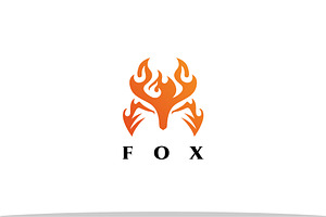 Fire Fox Head Logo