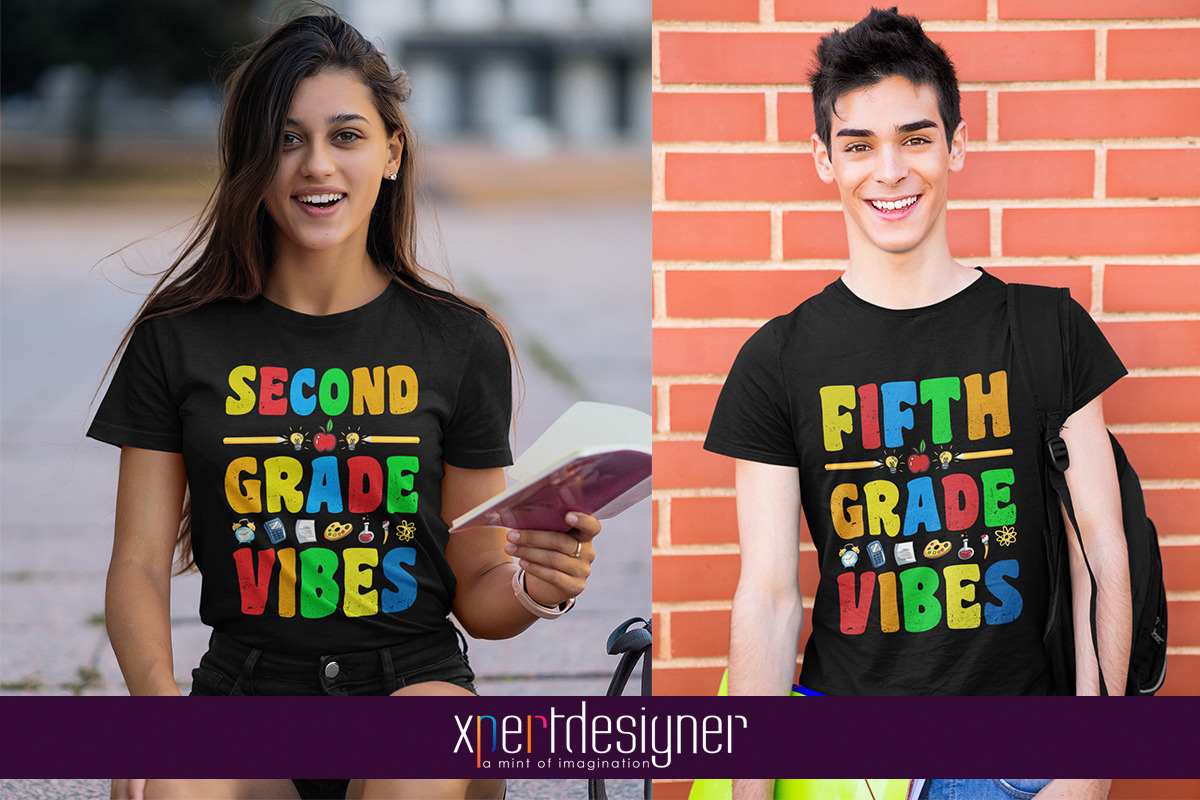 Back to School 1st - 7th Grade Vibes, an Education Illustration by XPERTDESIGNER (Photo 3 of 3)