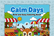 Calm Days Coloring Book Pages, an Illustration by one-touch (Thumbnail 2 of 17)