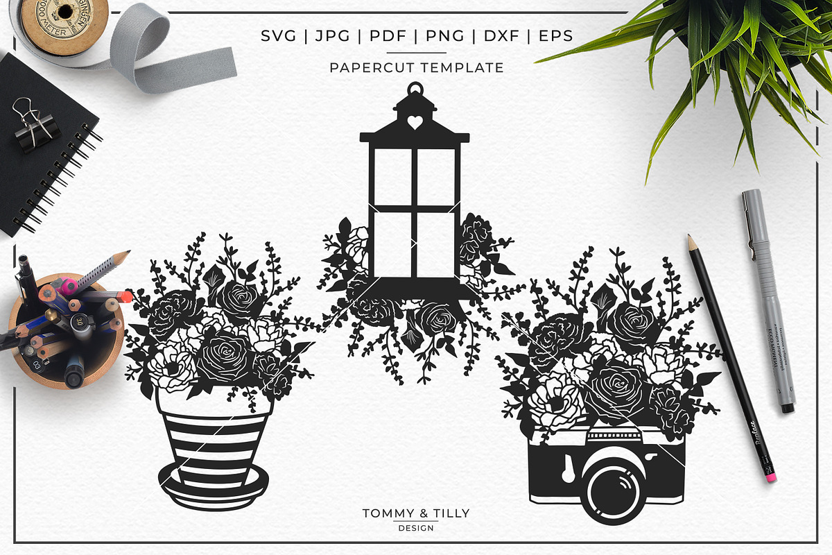 Romantic Floral Bundle - Overlay SVG, an Illustration by Tommy & Tilly Design (Photo 2 of 5)
