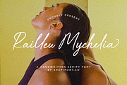 Railleu Mychelia, a Script Font by Shopifont.co (Thumbnail 1 of 13)