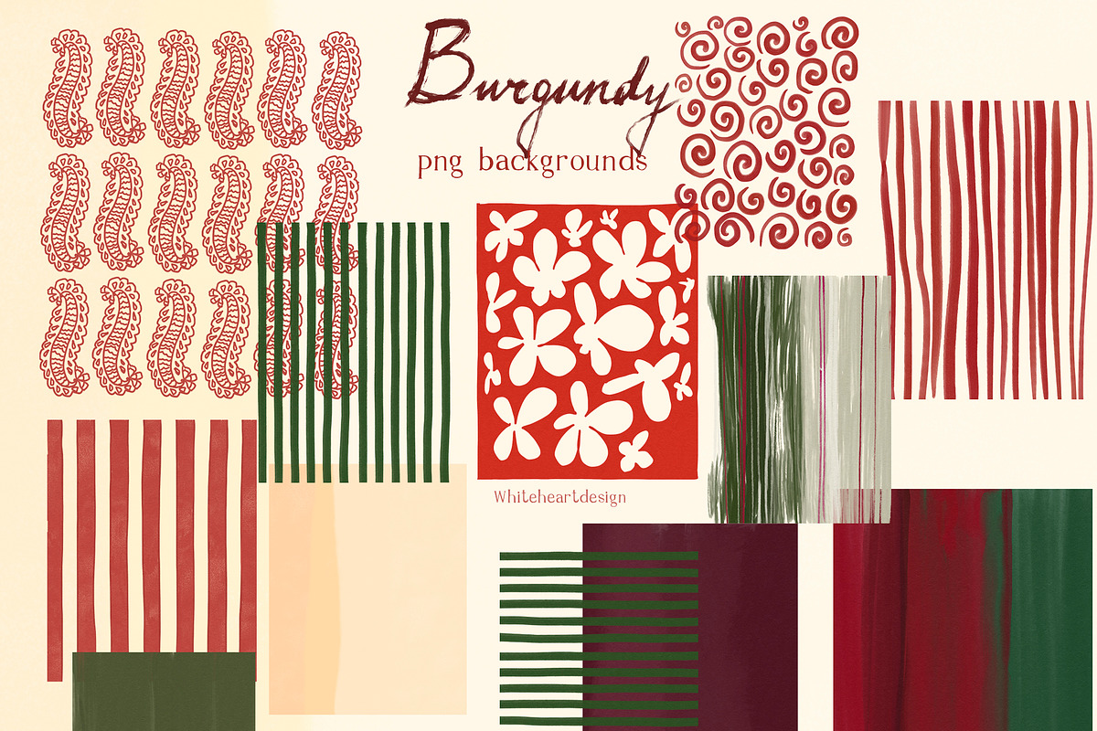 Burgundy Wedding Flower Illustration, a Decorative Illustration by whiteheartdesign (Photo 10 of 16)