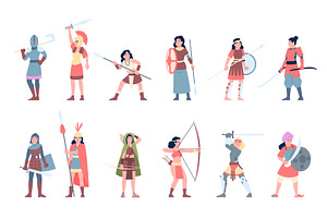 Female warriors. Girl warrior in, a Person Illustration by LadadikArt