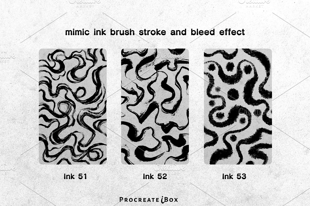 62 Inkflow Procreate ink Brushes, a Brush Add-On by ProcreateiBox (Photo 9 of 10)