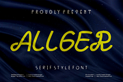 Allger Display Font, a Serif Font by mahstudios (Thumbnail 1 of 8)