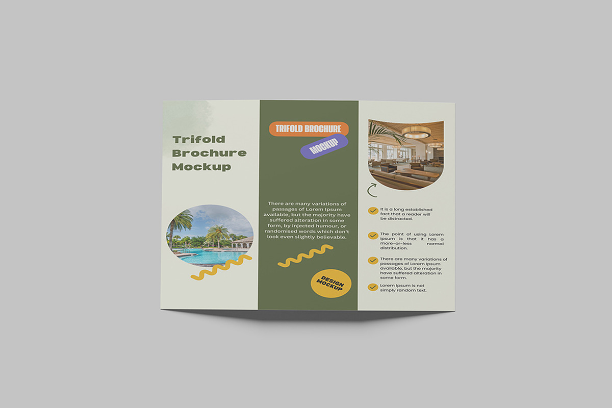 trifold brochure mockup, a Books & Magazine Mockup by NyakBiett (Photo 2 of 6)