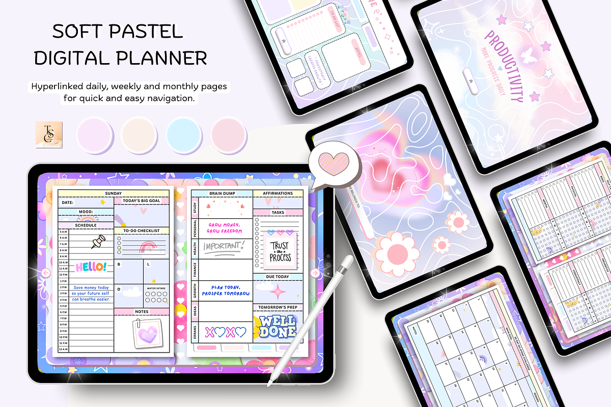 Starlight Purple Digital Planner preview 2