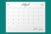 2027 Monthly Planner (MP050-27), a Stationery Template by mikhailmorosin (Thumbnail 2 of 6)