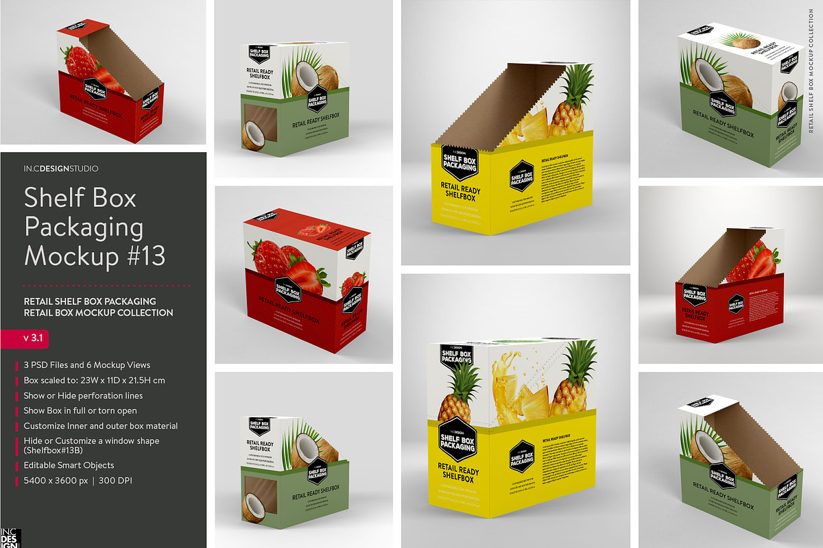 Retail Shelf Box Packaging MockUps3, a Packaging Mockup by INCDesign (Photo 2 of 6)
