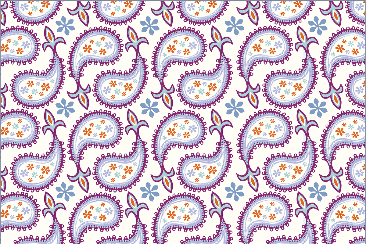 Seamless Paisley Patterns Vector, a Pattern Graphic by Studio Indigo (Photo 5 of 9)
