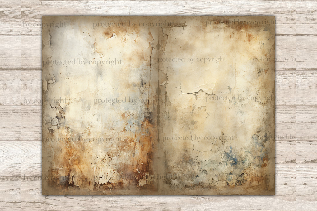 Antique Paper Junk Journal Pages, a Texture Illustration by GlamArtZhanna (Photo 5 of 9)