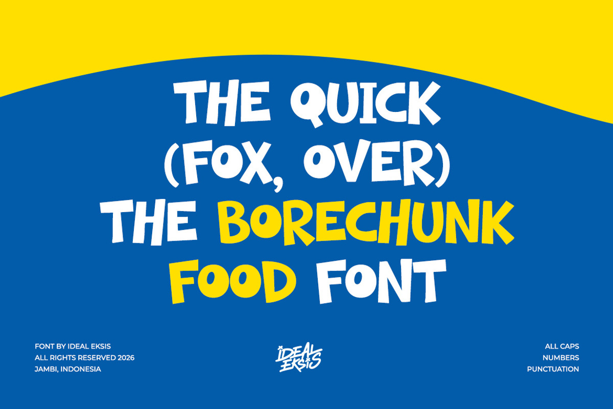 Bore Chunk - Food Font, a Handwritten Font by Ideal Eksis (Photo 4 of 10)