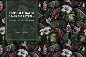 Tropical Vintage Patterns Set