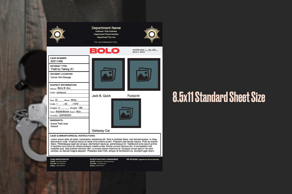 Be On Lookout For (BOLO) Flyer, a Flyer Template by IFBdesign (Photo 3 of 8)