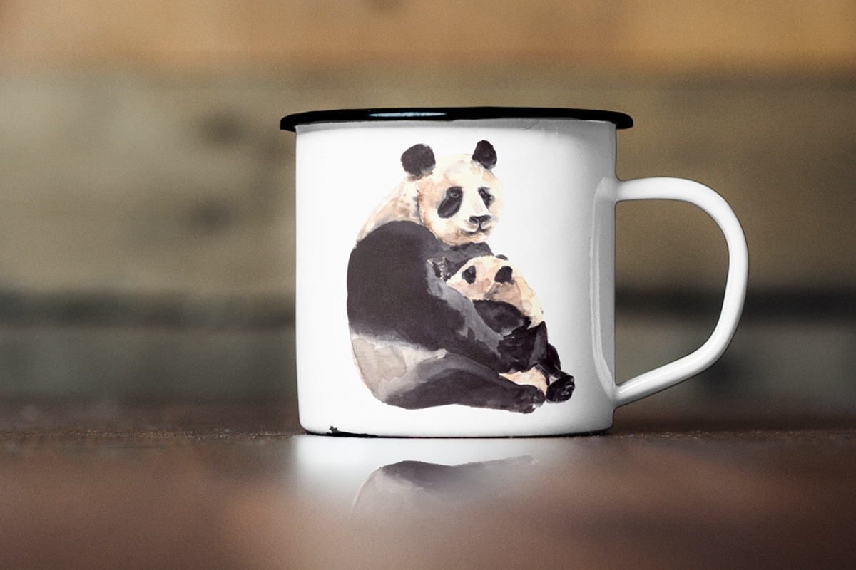 Mother&Baby- Panda - Print&Clip Art, an Illustration by Tati Bordiu (Photo 3 of 4)