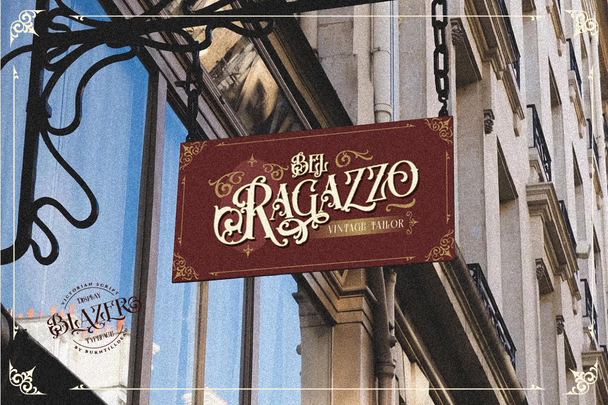 Blazer, a Serif Font by Burntilldead (Photo 3 of 13)
