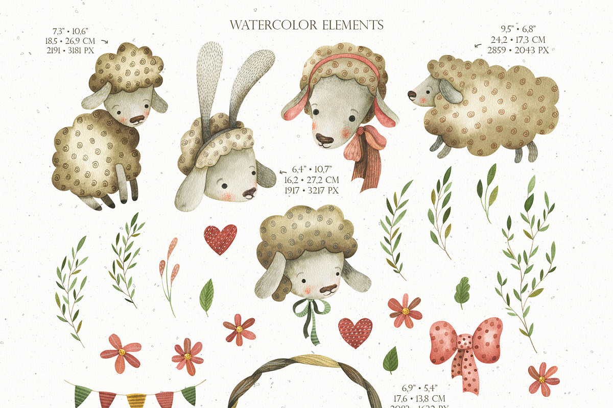 Watercolor Happy Easter set, an Object Graphic by OrangePeafowlArt (Photo 2 of 17)