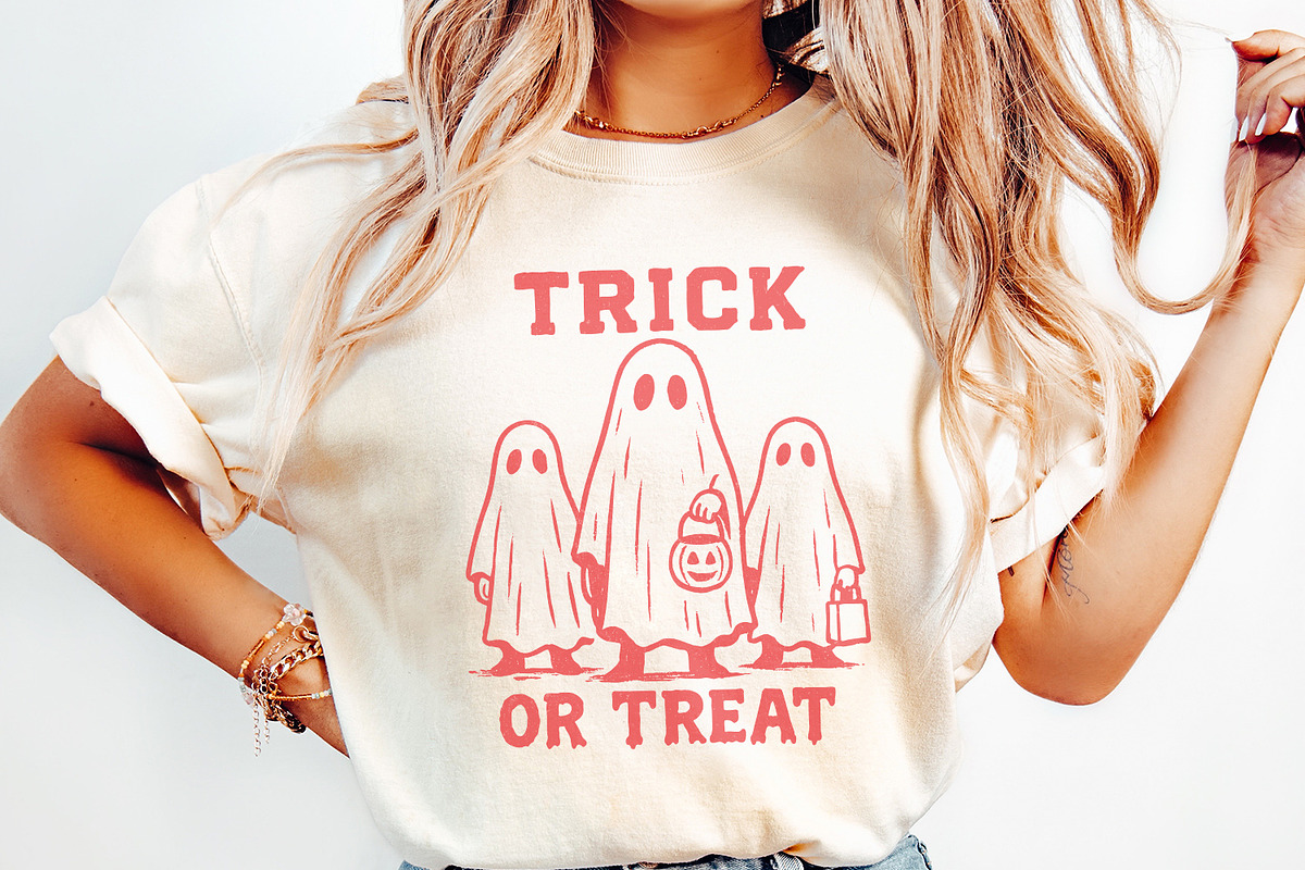 Trick Or Treat Retro Ghost PNG, an Illustration by SharpMarketplace (Photo 2 of 9)