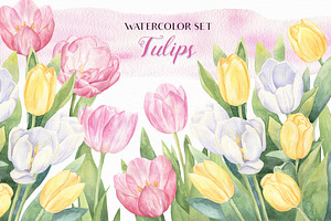 Watercolor Tulips
