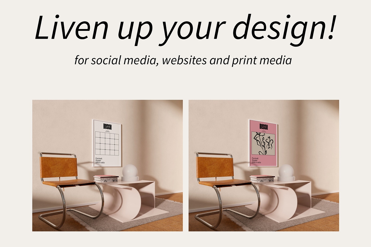 8 Frame Mockups Set, a Household Mockup by Bonumo (Photo 7 of 13)