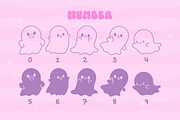 Kawaii Ghost Font, a Handwritten Font by Babymimiart (Thumbnail 10 of 10)