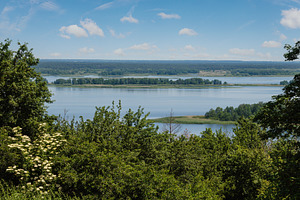 Dnipro river blossoming shores summer landscape, Kaniv water Res, a Nature Photo by YuriyB