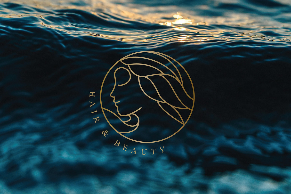 beauty and hair logo feminine, a Branding & Logo Template by Mariyana (Photo 2 of 5)