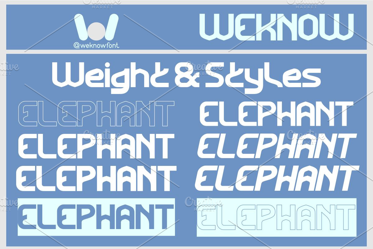 Elephant Font, a Font by weknow (Photo 7 of 8)
