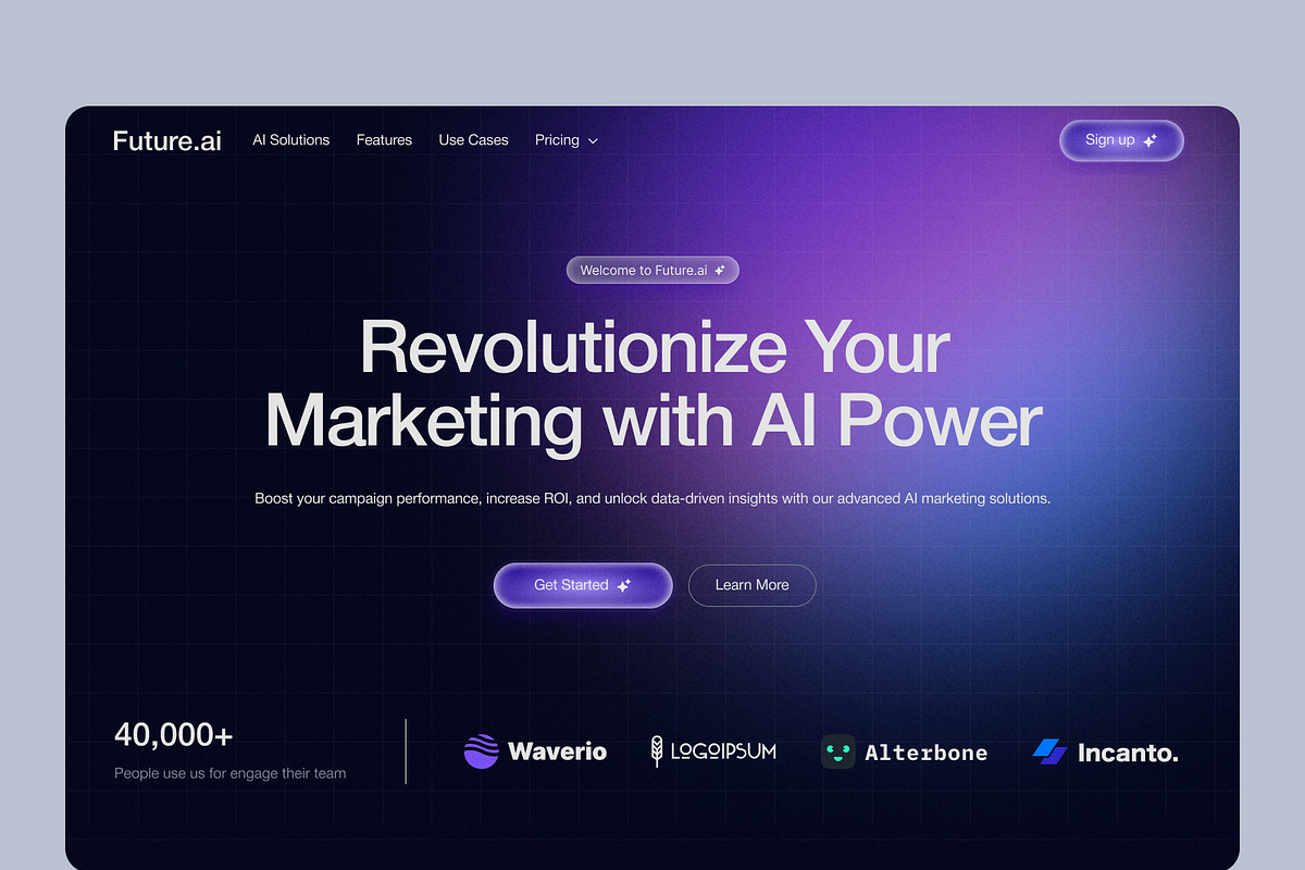 Future.Ai - Marketing Landing page, a Landing Page Template by Ahmed Rubel (Photo 2 of 5)