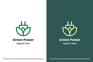 Green Power Energy Logo Design Icon, a Branding & Logo Template by Morvana Crew